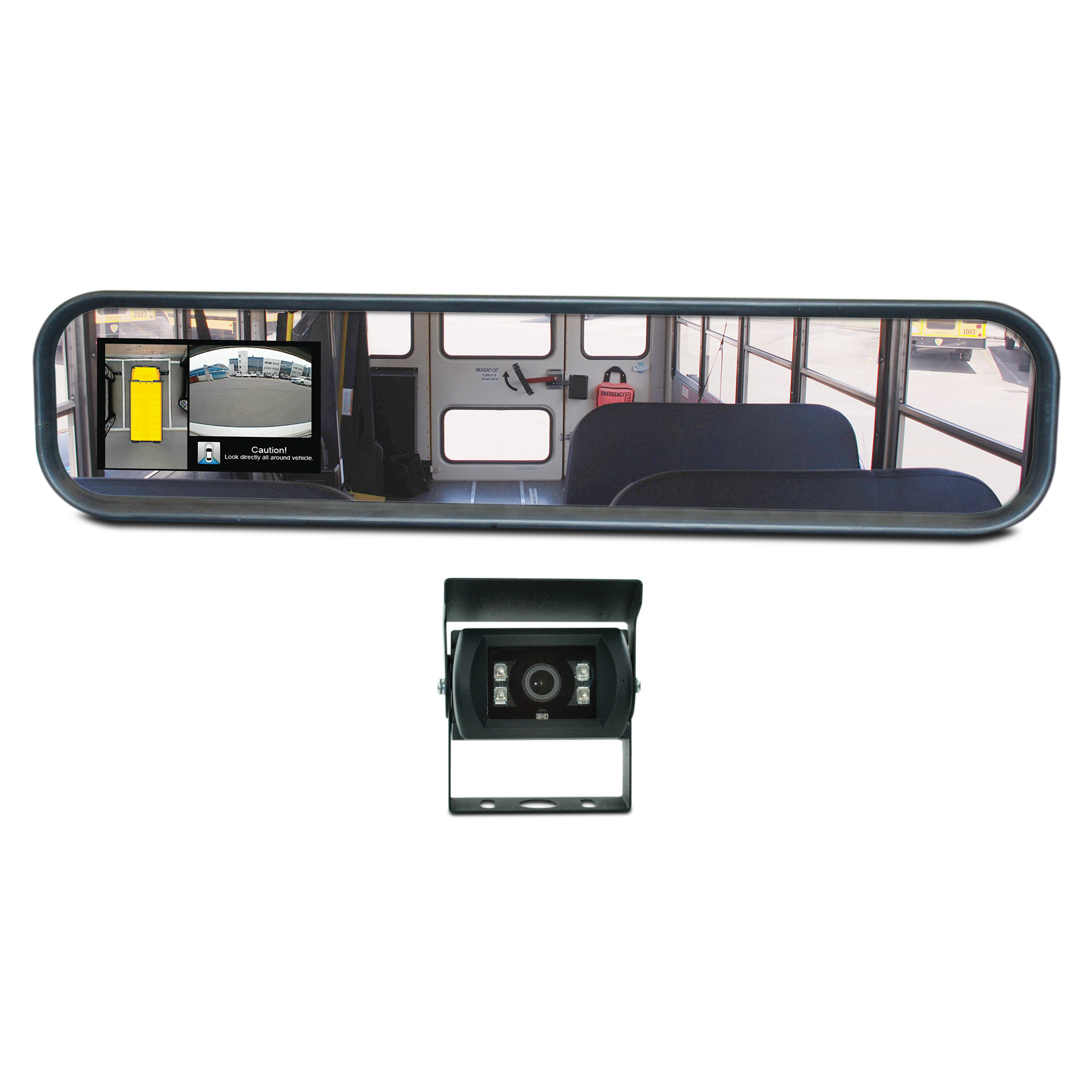 HD School Bus Mirror Rear Vision Kit